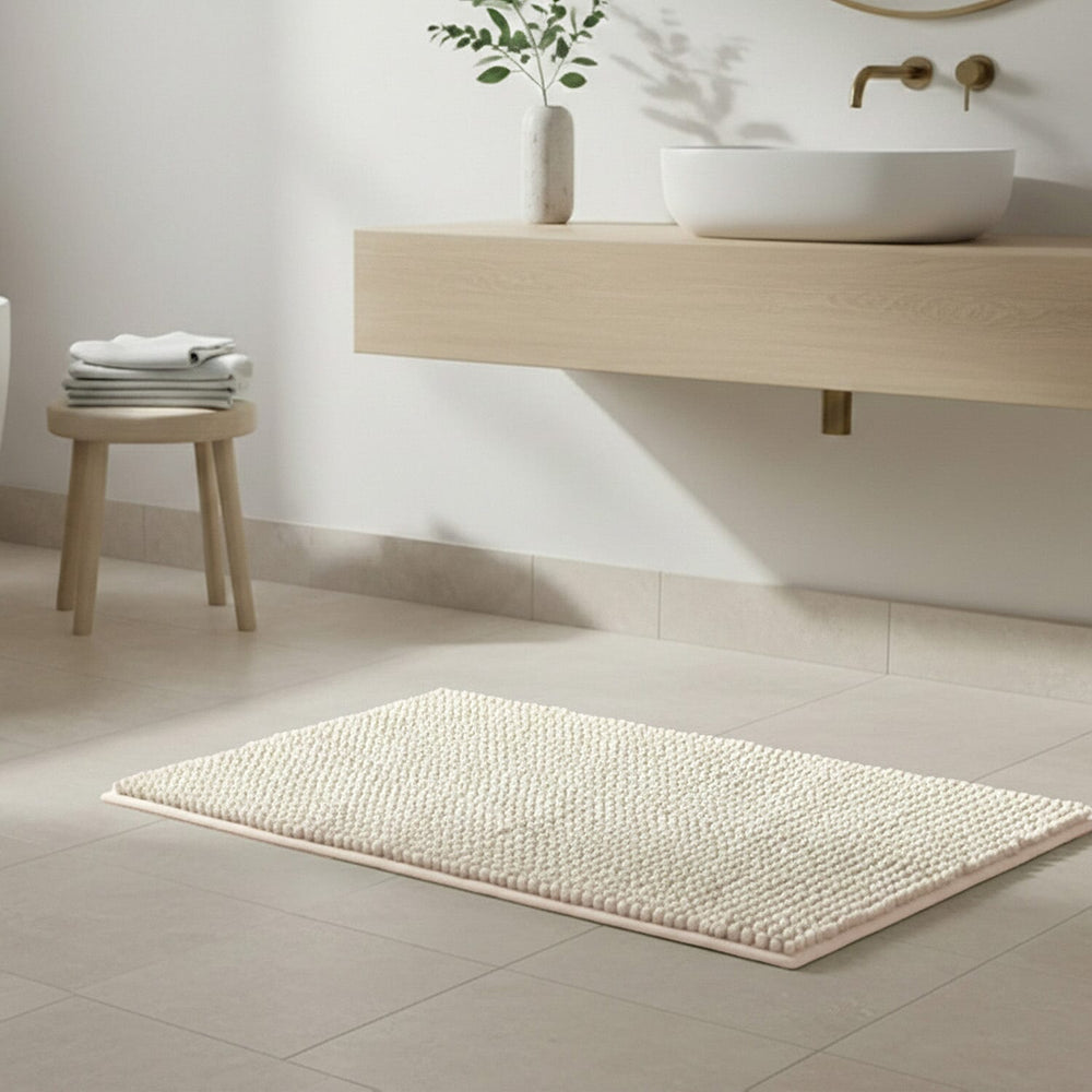 Ultra-Absorbent Noodle Bathmat (60 x 40 cm) - Beige