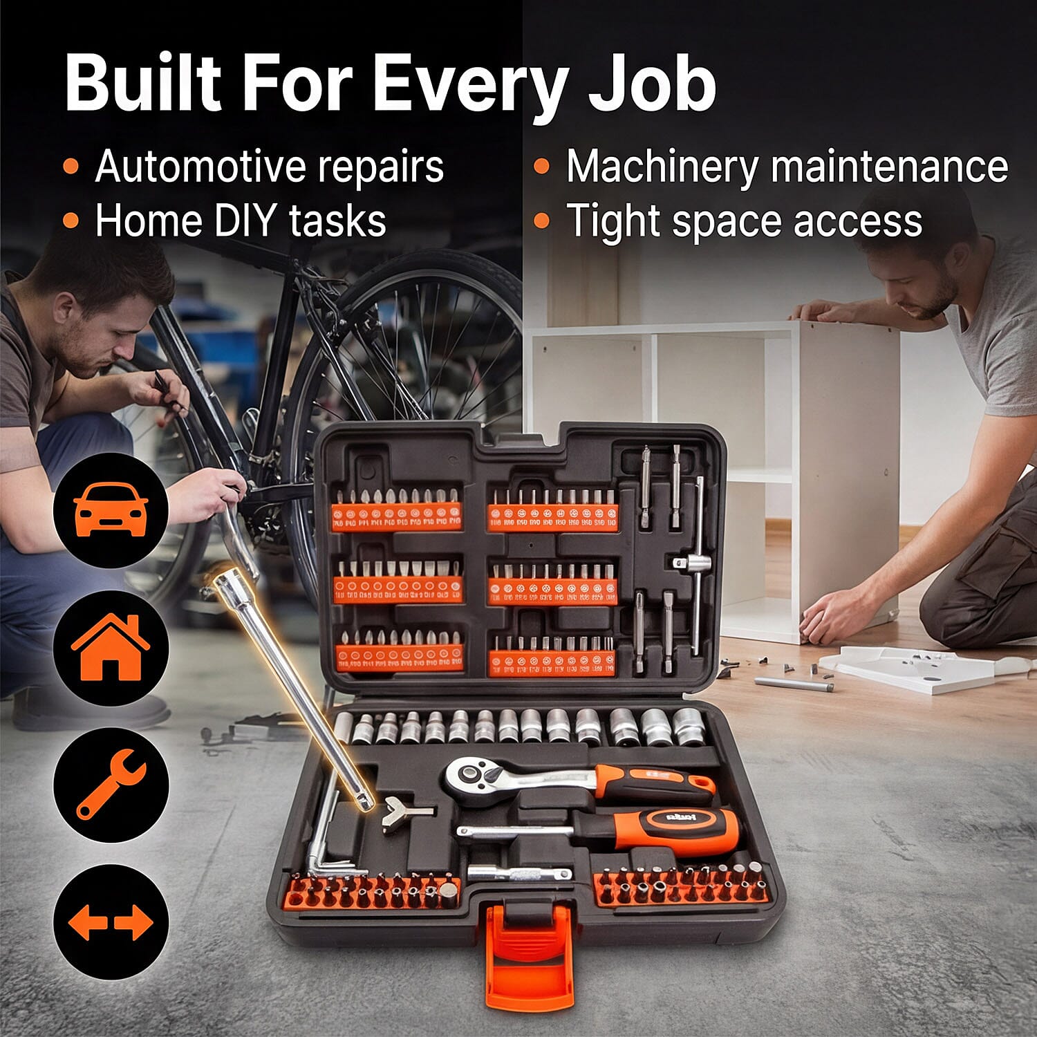 Rolson Dr. Ratchet Socket - Bits Set - 130 Pcs