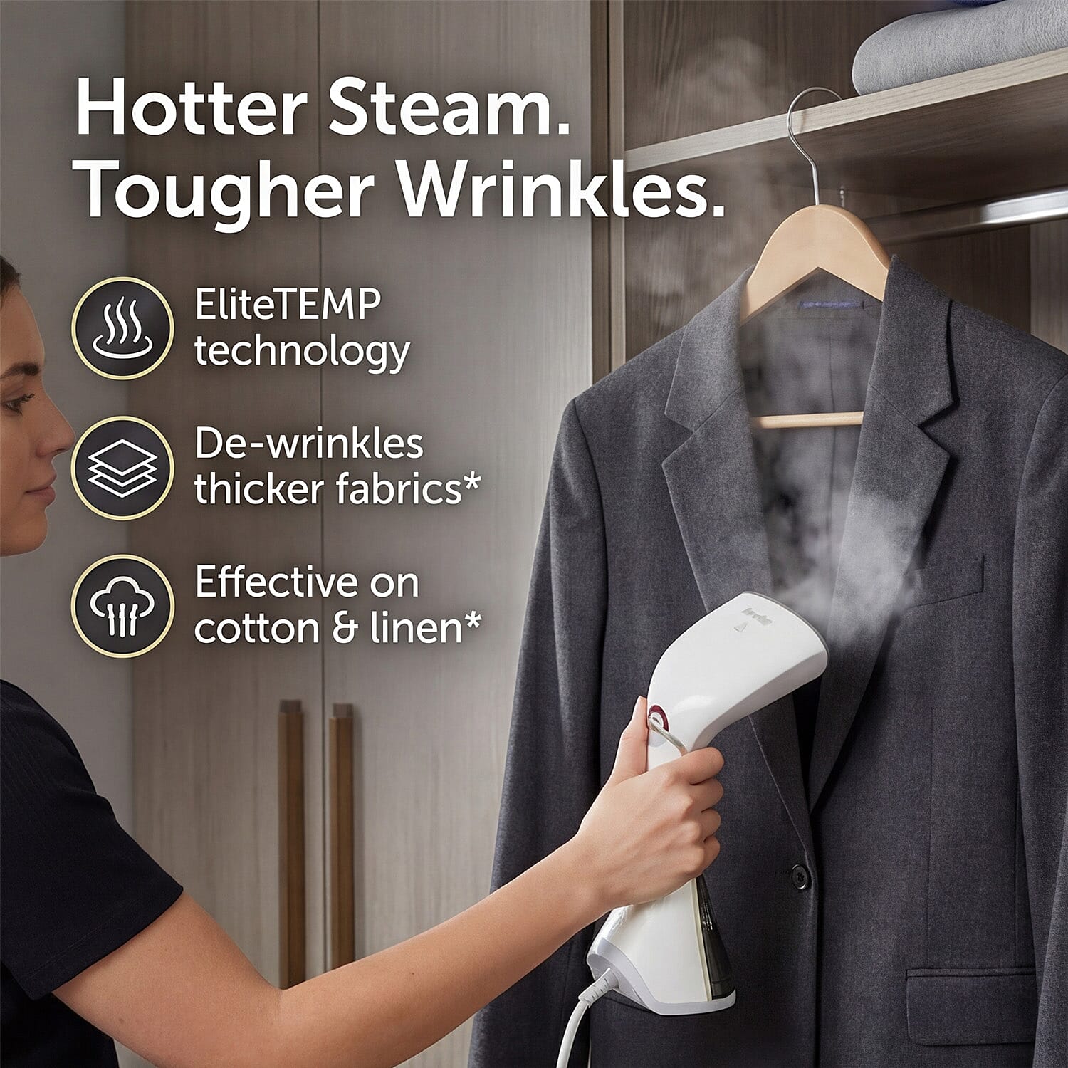 Breville EliteTEMP Handheld Garment Steamer - White