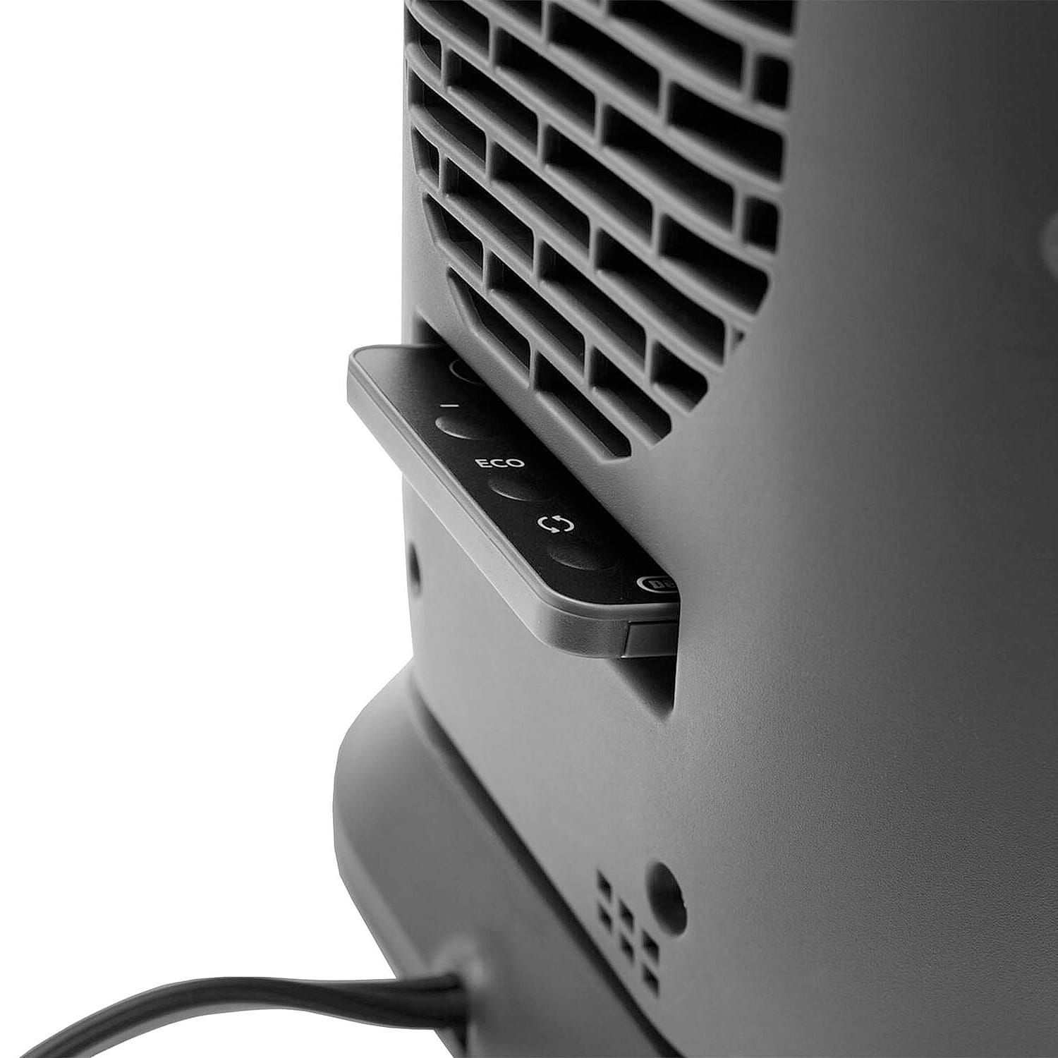 DeLonghi 2KW Capsule Twist Ceramic Heater - 2000W Remote Controlled LED Display 24 hour Timer - 29.4 cm height, 22.4 cm width, 14.2 cm depth, 1.9 kg