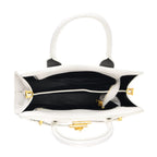 Designer-Inspired Structured Handbag with Crossbody Strap - White_8447513_5