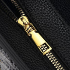 Designer-Inspired Structured Handbag with Crossbody Strap - Black_8447533_6