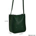 Genuine Leather Crossbody Bag - Green_8448125_7