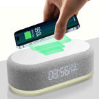 Bluetooth Speaker Digital Clock with Wireless Phone Charger - Temperature Display