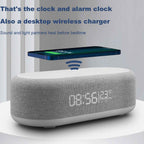 Bluetooth Speaker Digital Clock with Wireless Phone Charger - Temperature Display