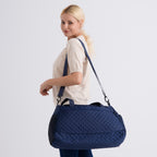 Designer Inspired - 3 Pcs Quilted Travel Bag Set - Navy_8465881_2