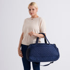 Designer Inspired - 3 Pcs Quilted Travel Bag Set - Navy_8465881_3