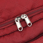 Designer Inspired-  3 Pcs Quilted Travel Bag Set - Burgundy_8465882_8