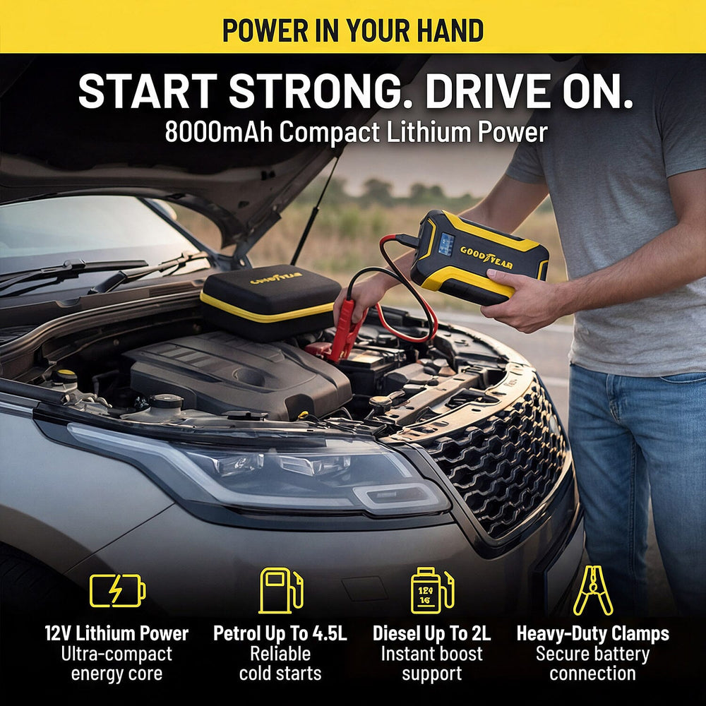 Goodyear 12V Lithium Jumpstarter - Black - Yellow