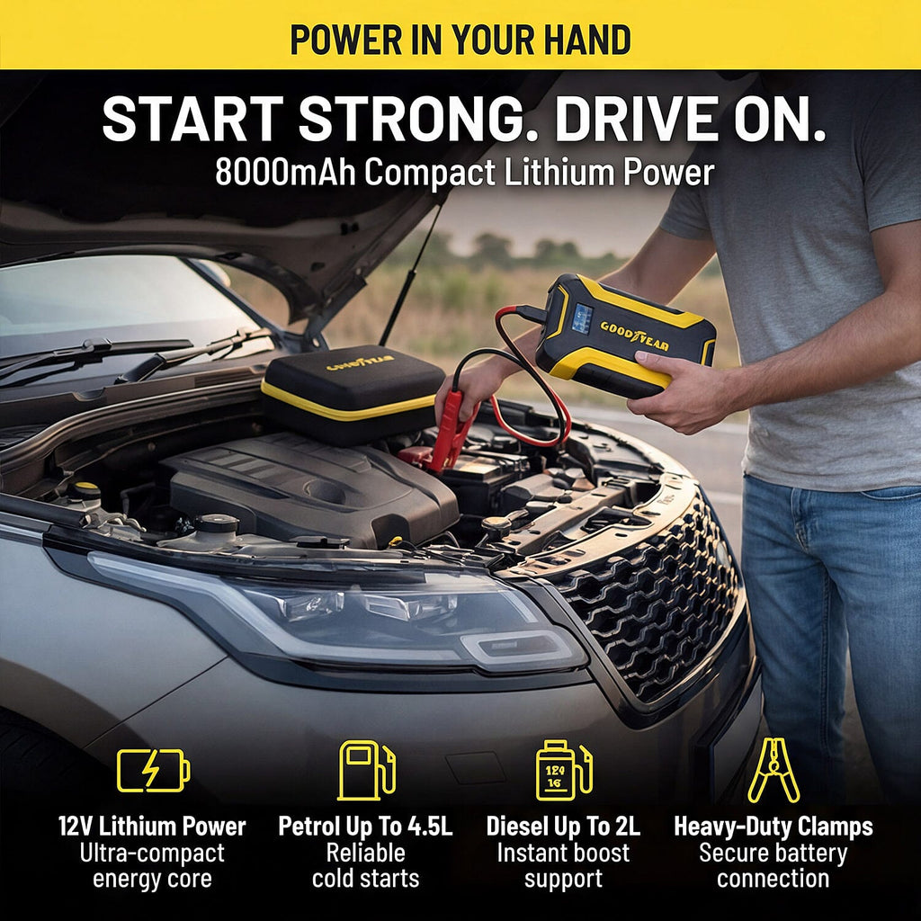Goodyear 12V Lithium Jumpstarter - Black - Yellow