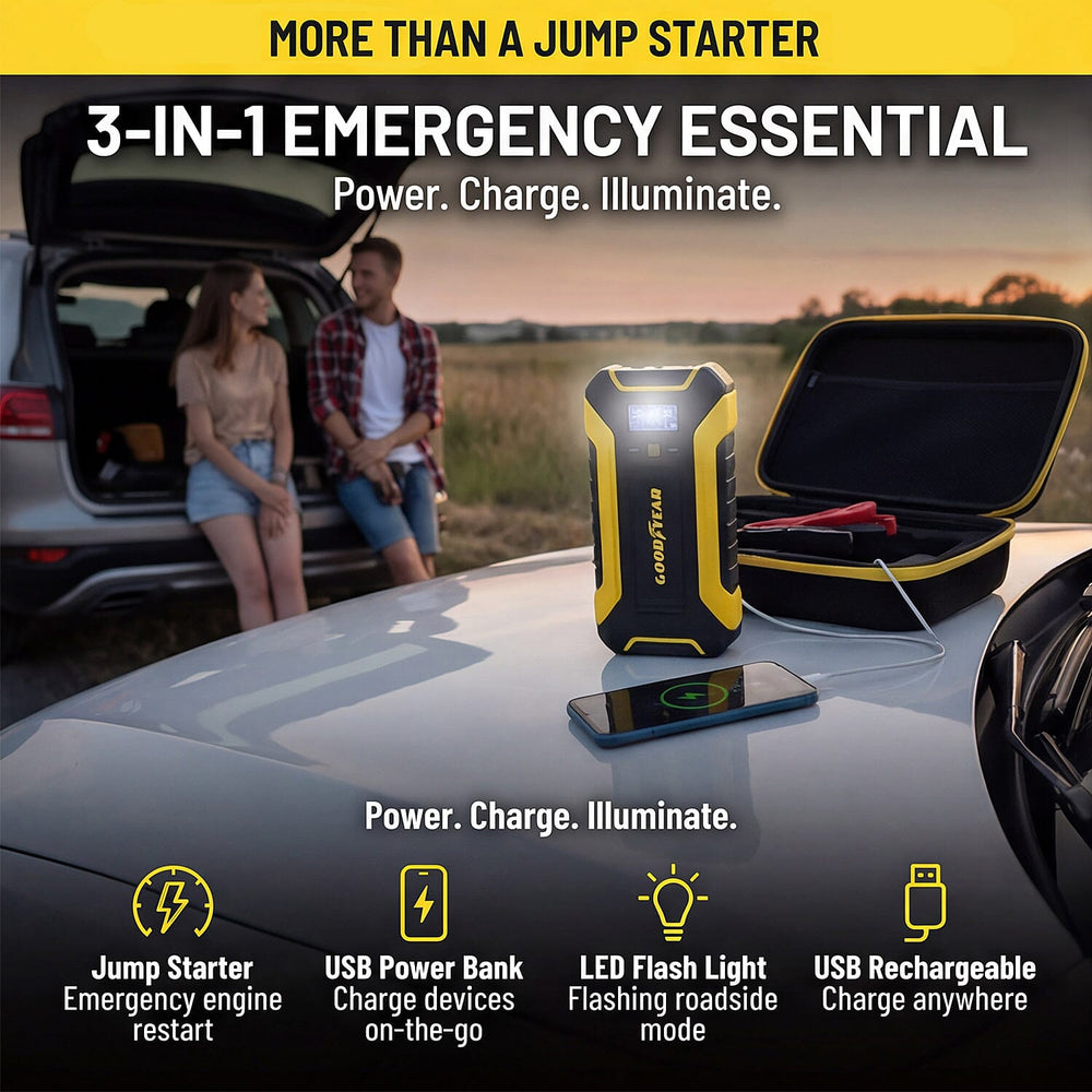 Goodyear 12V Lithium Jumpstarter - Black - Yellow
