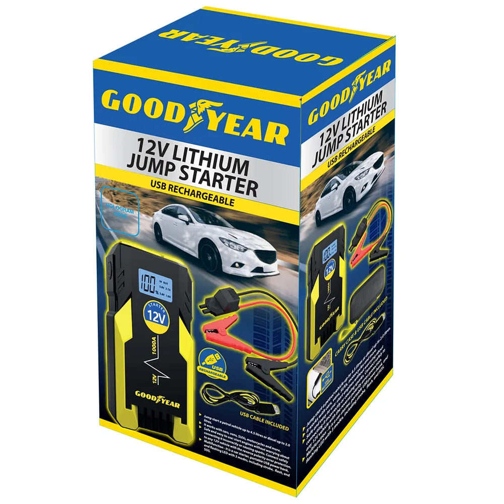 Goodyear 12V Lithium Jumpstarter - Black - Yellow