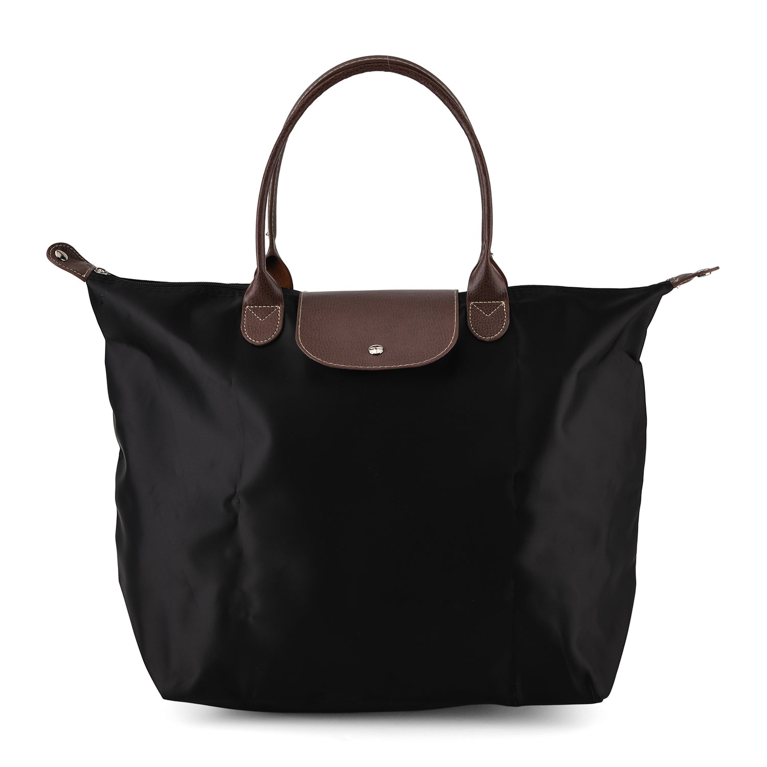 Styled By Nylon Patterned Tote Bag (Size 55x36x18 cm) - Black_8477791