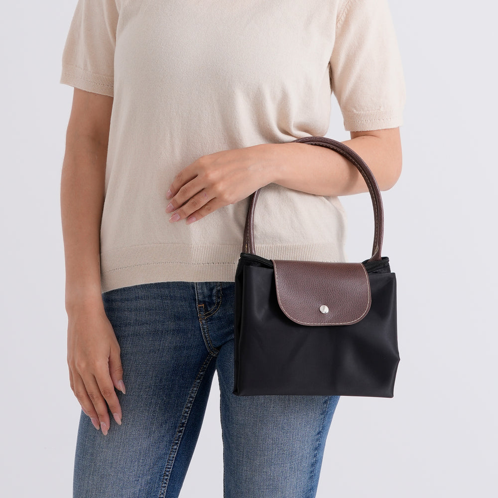 Styled By Nylon Patterned Tote Bag (Size 55x36x18 cm) - Black_8477791_3