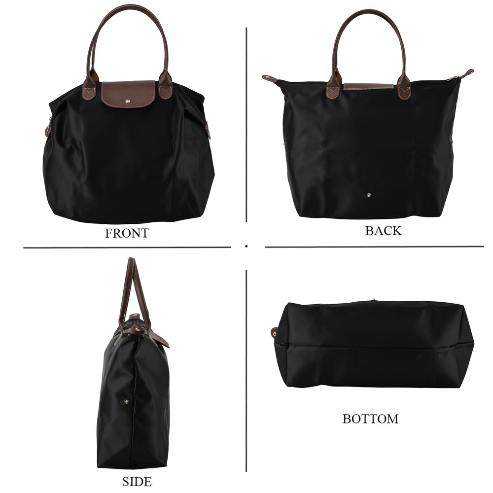 Styled By Nylon Patterned Tote Bag (Size 55x36x18 cm) - Black_8477791_4