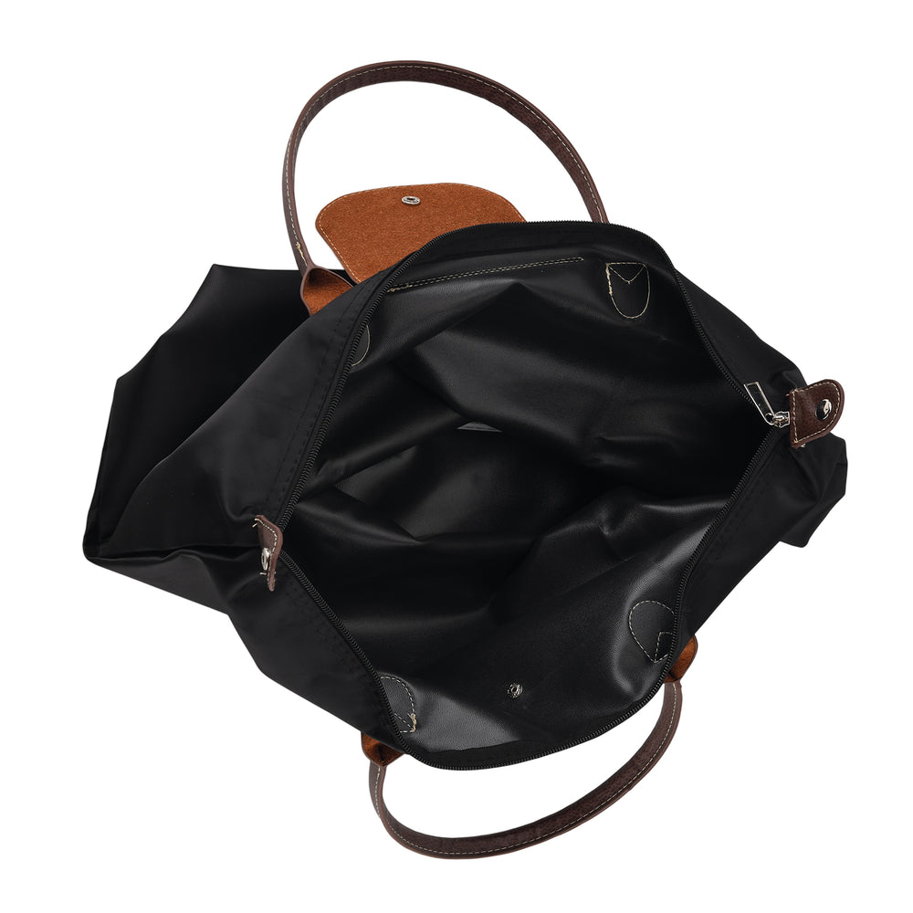 Styled By Nylon Patterned Tote Bag (Size 55x36x18 cm) - Black_8477791_5