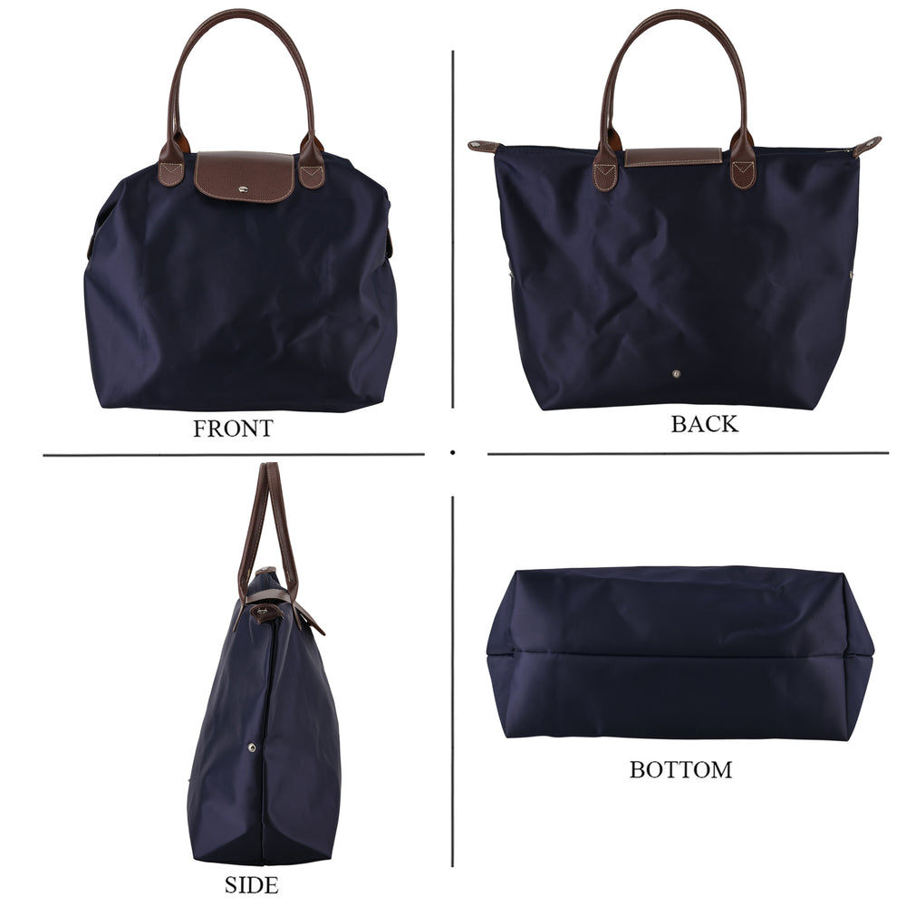 Styled By Nylon Patterned Tote Bag (Size 55x36x18 cm) - Navy_8477793_4