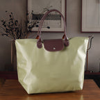 Styled By Nylon Patterned Tote Bag (Size 55x36x18 cm) - Olive_8477794_1