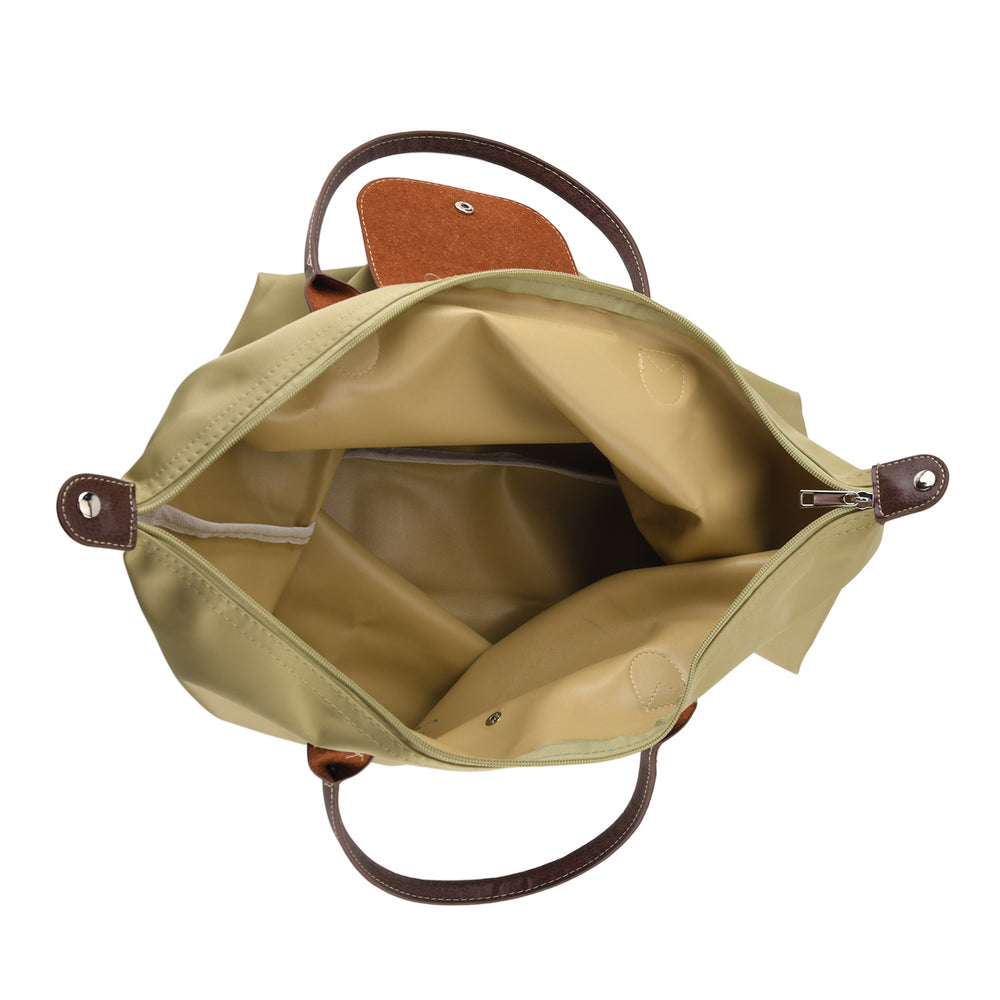 Styled By Nylon Patterned Tote Bag (Size 55x36x18 cm) - Olive_8477794_5