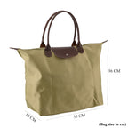 Styled By Nylon Patterned Tote Bag (Size 55x36x18 cm) - Olive_8477794_7