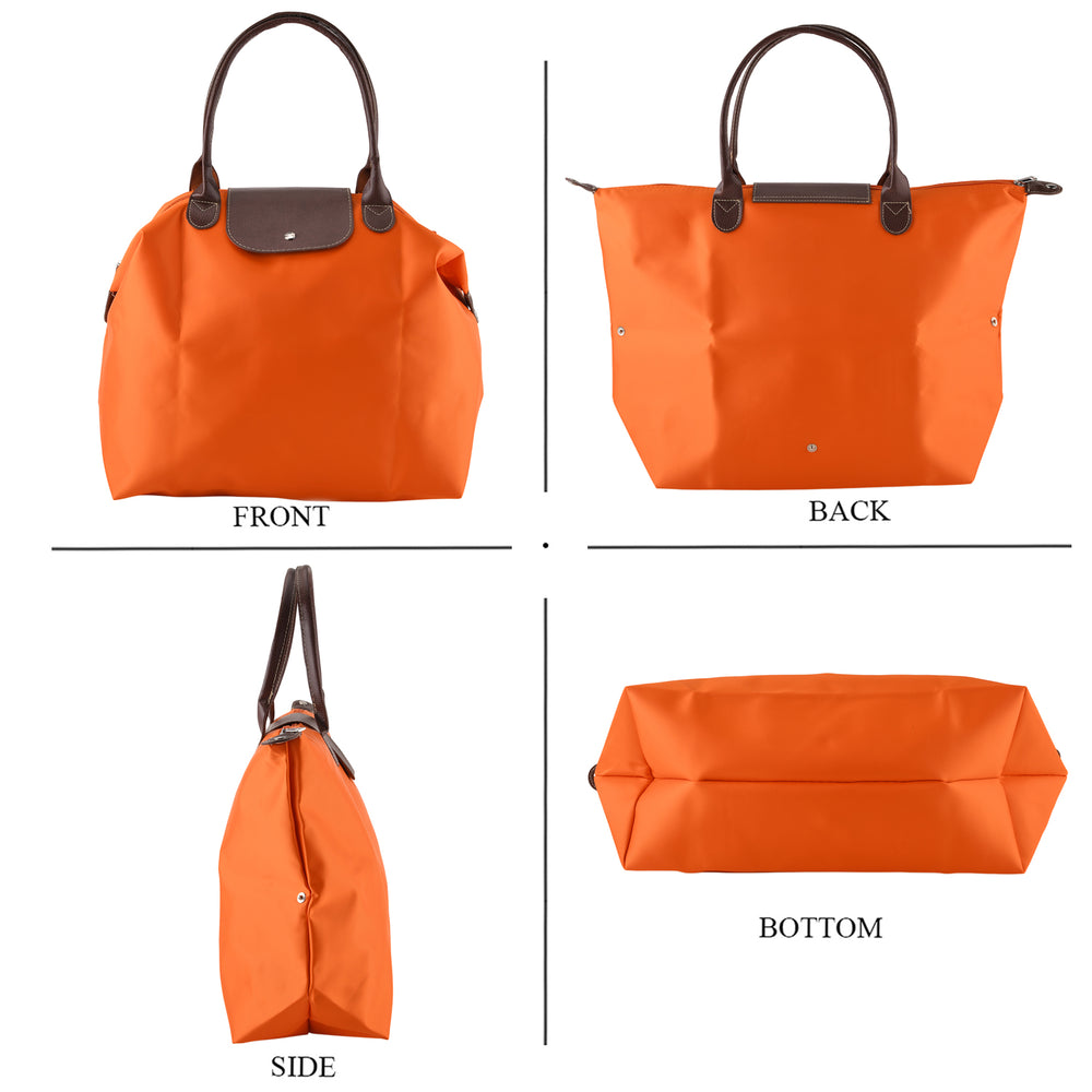 Styled By Nylon Patterned Tote Bag (Size 55x36x18 cm) - Orange_8477795_4