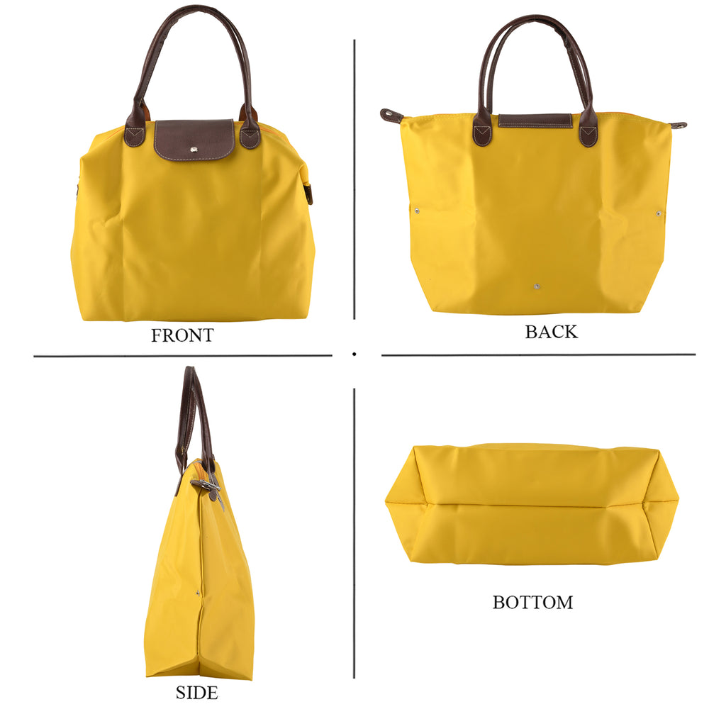 Styled By Nylon Patterned Tote Bag (Size 55x36x18 cm) - Yellow_8477796_4