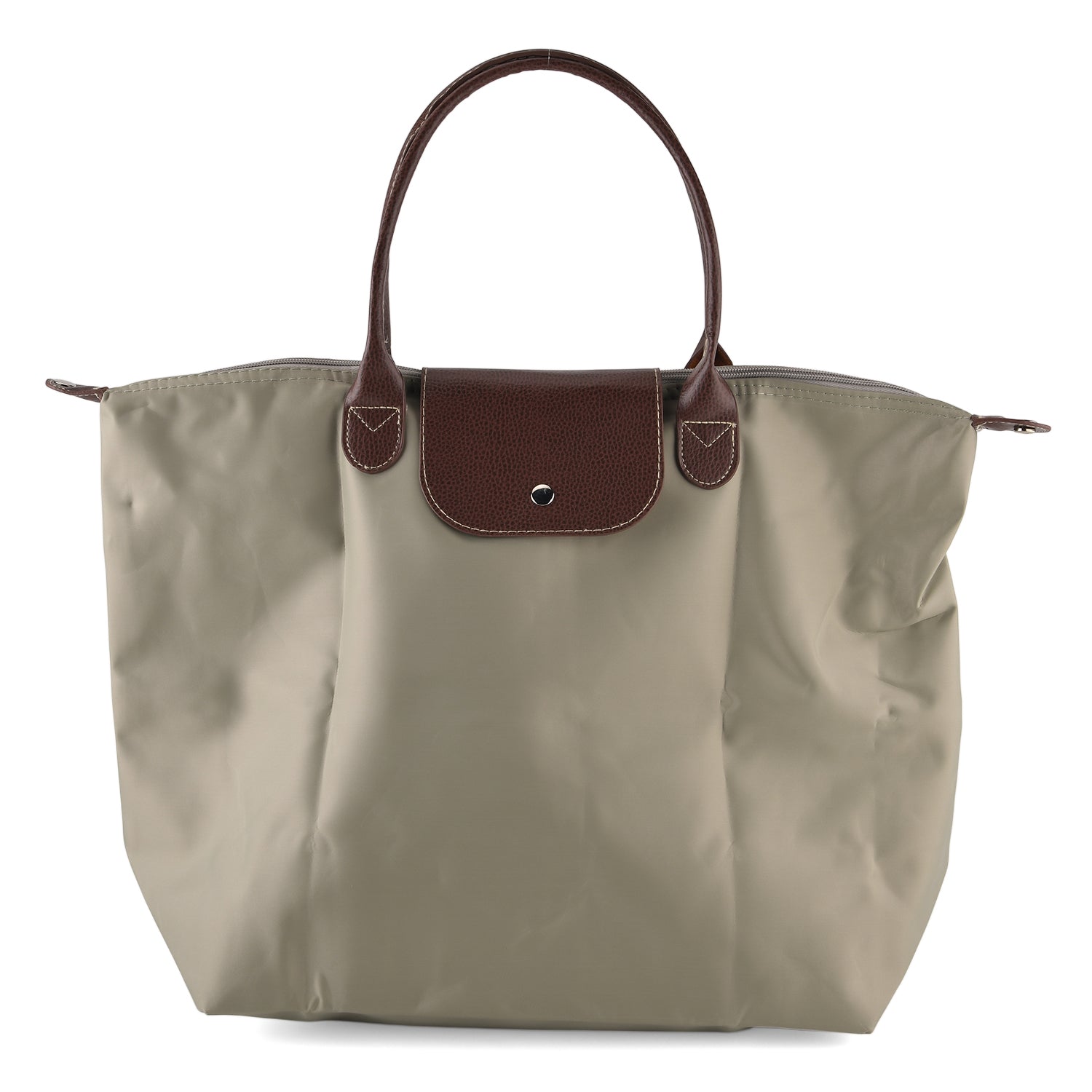 Styled By Nylon Patterned Tote Bag (Size 55x36x18 cm) - Grey_8477797