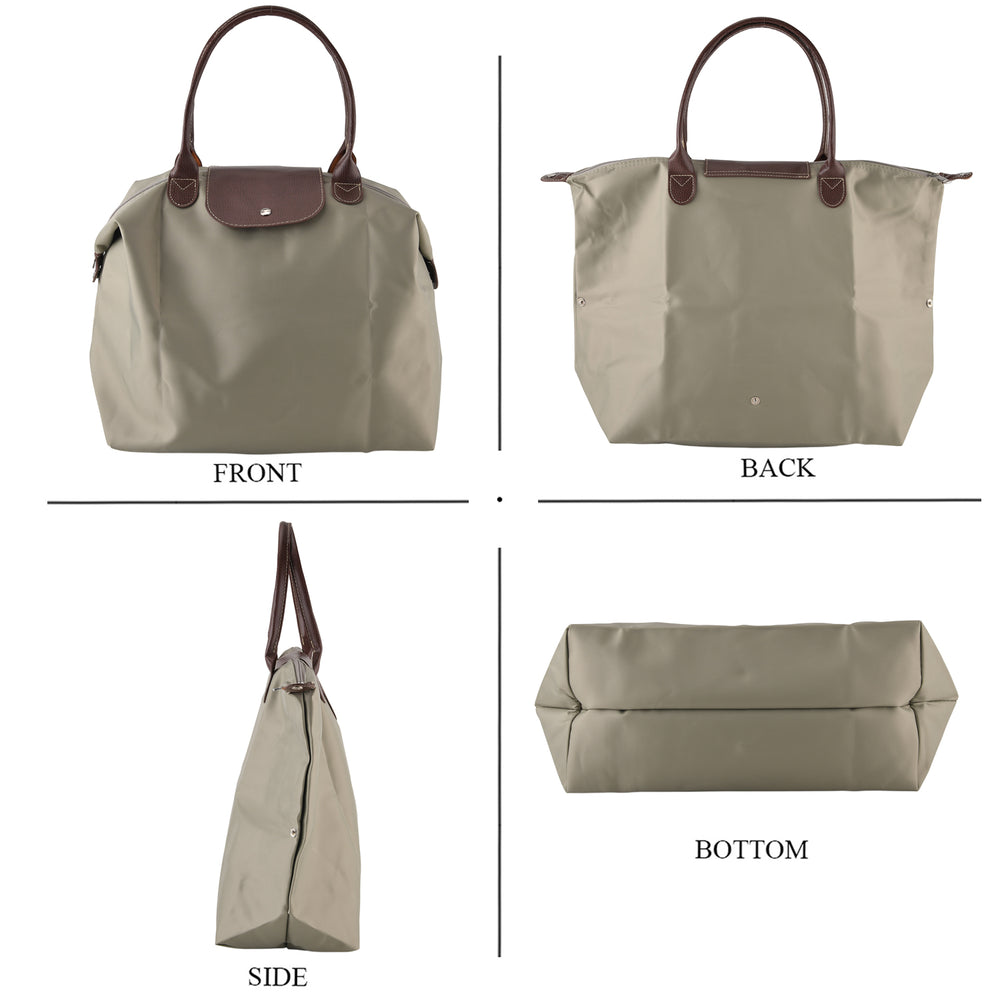 Styled By Nylon Patterned Tote Bag (Size 55x36x18 cm) - Grey_8477797_4
