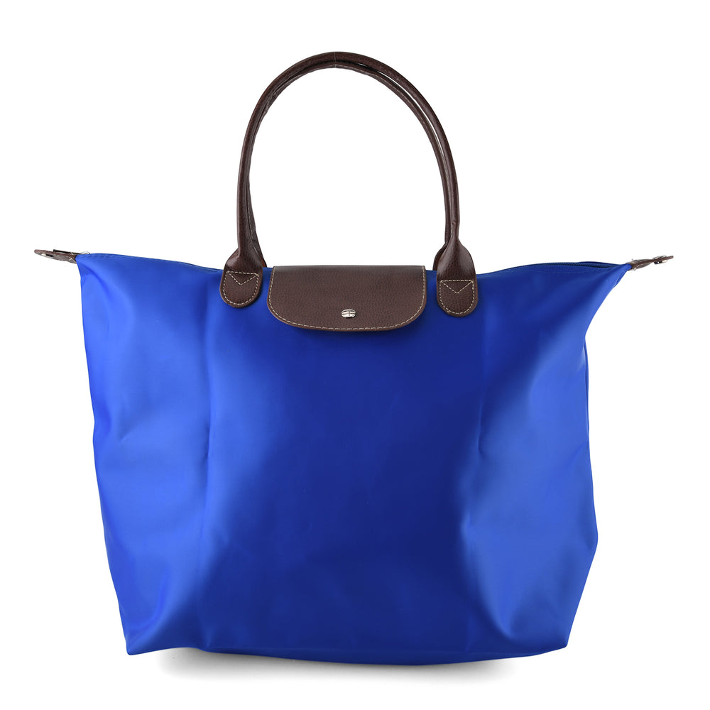 Styled By Nylon Patterned Tote Bag (Size 55x36x18 cm) - Blue_8477798
