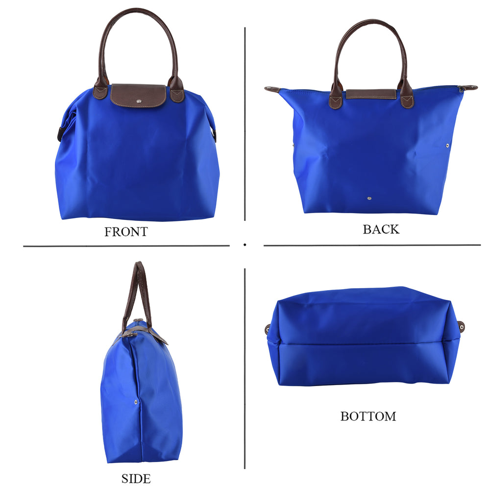 Styled By Nylon Patterned Tote Bag (Size 55x36x18 cm) - Blue_8477798_4
