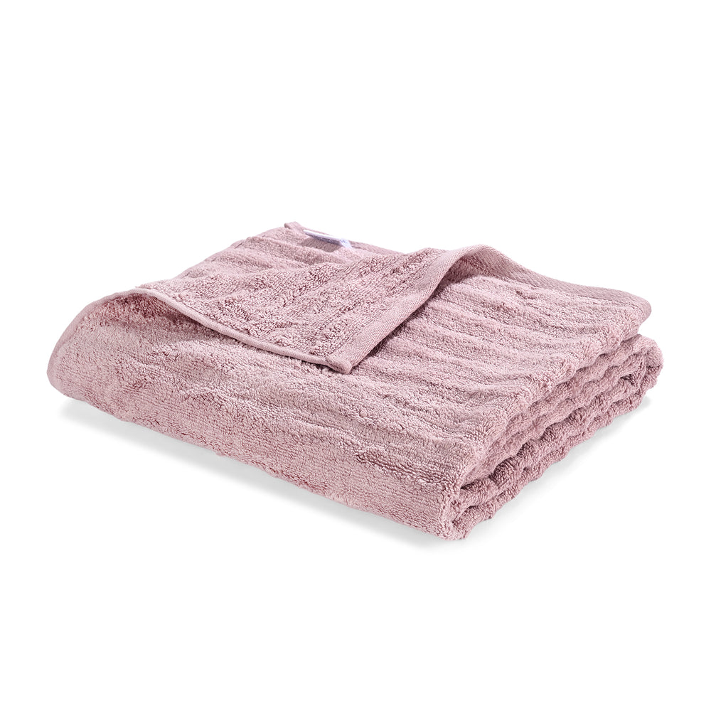 LIVMORE Cotton Patterned Towel (Size 140x1 cm) - Lavender_8478078