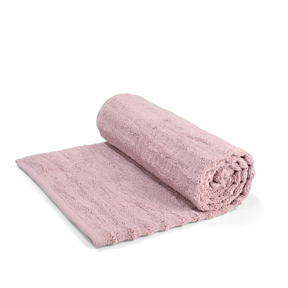 LIVMORE Cotton Patterned Towel (Size 140x1 cm) - Lavender_8478078_3