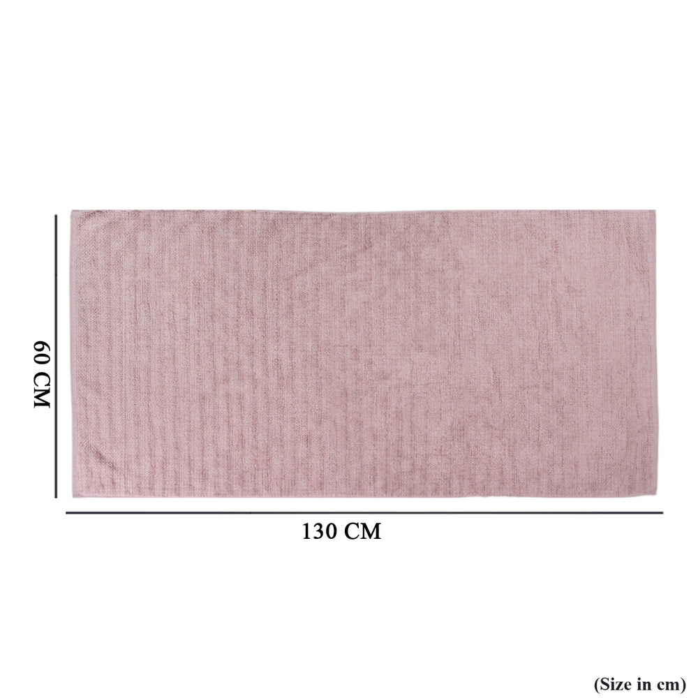 LIVMORE Cotton Patterned Towel (Size 140x1 cm) - Lavender_8478078_4