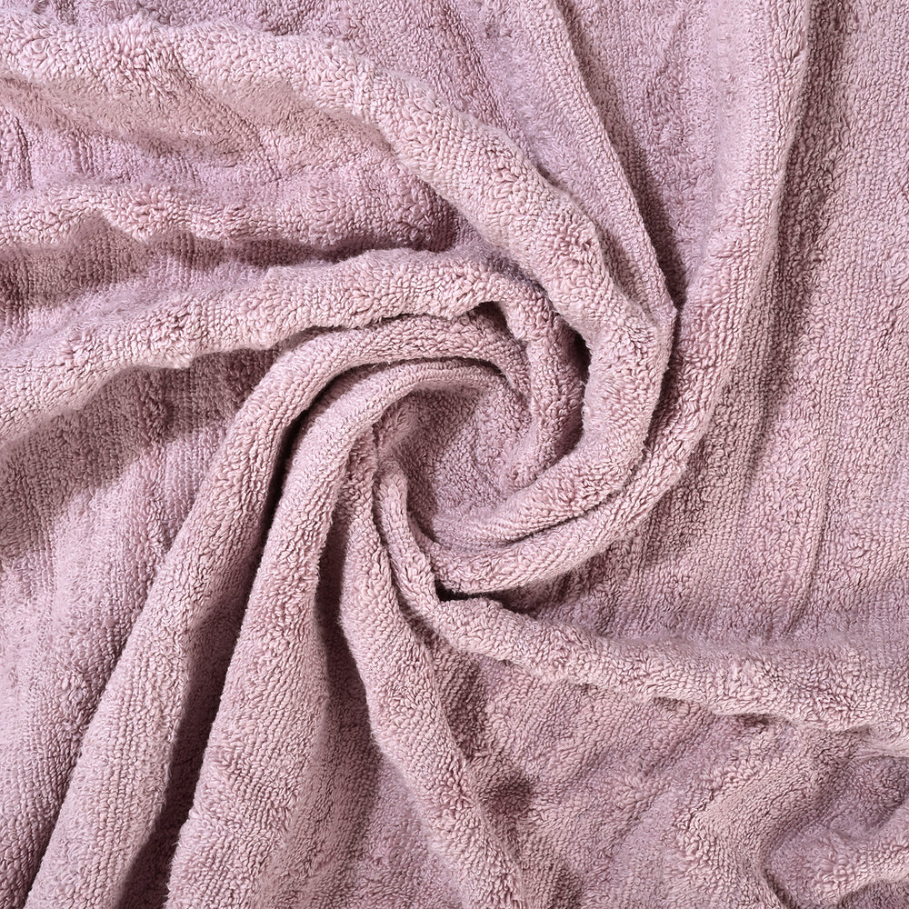 LIVMORE Cotton Patterned Towel (Size 140x1 cm) - Lavender_8478078_7