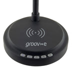 Groov-e 3-in-1 LED Desk Lamp with Wireless Speaker - Smartphone Charger - Black