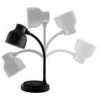 Groov-e 3-in-1 LED Desk Lamp with Wireless Speaker - Smartphone Charger - Black