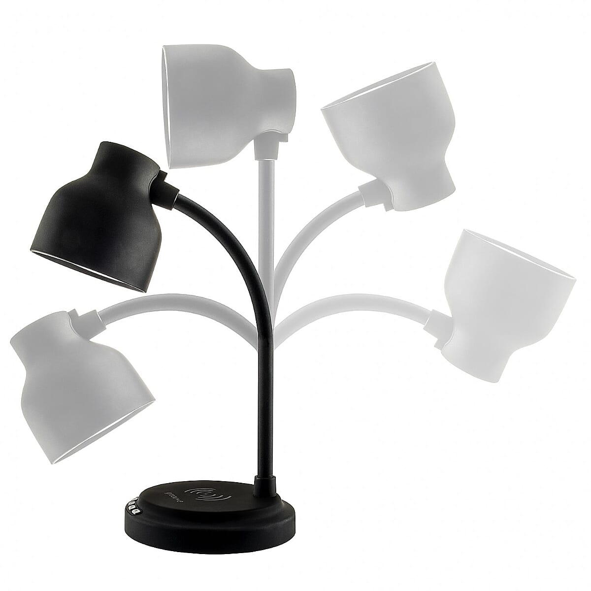 Groov-e 3-in-1 LED Desk Lamp with Wireless Speaker - Smartphone Charger - Black