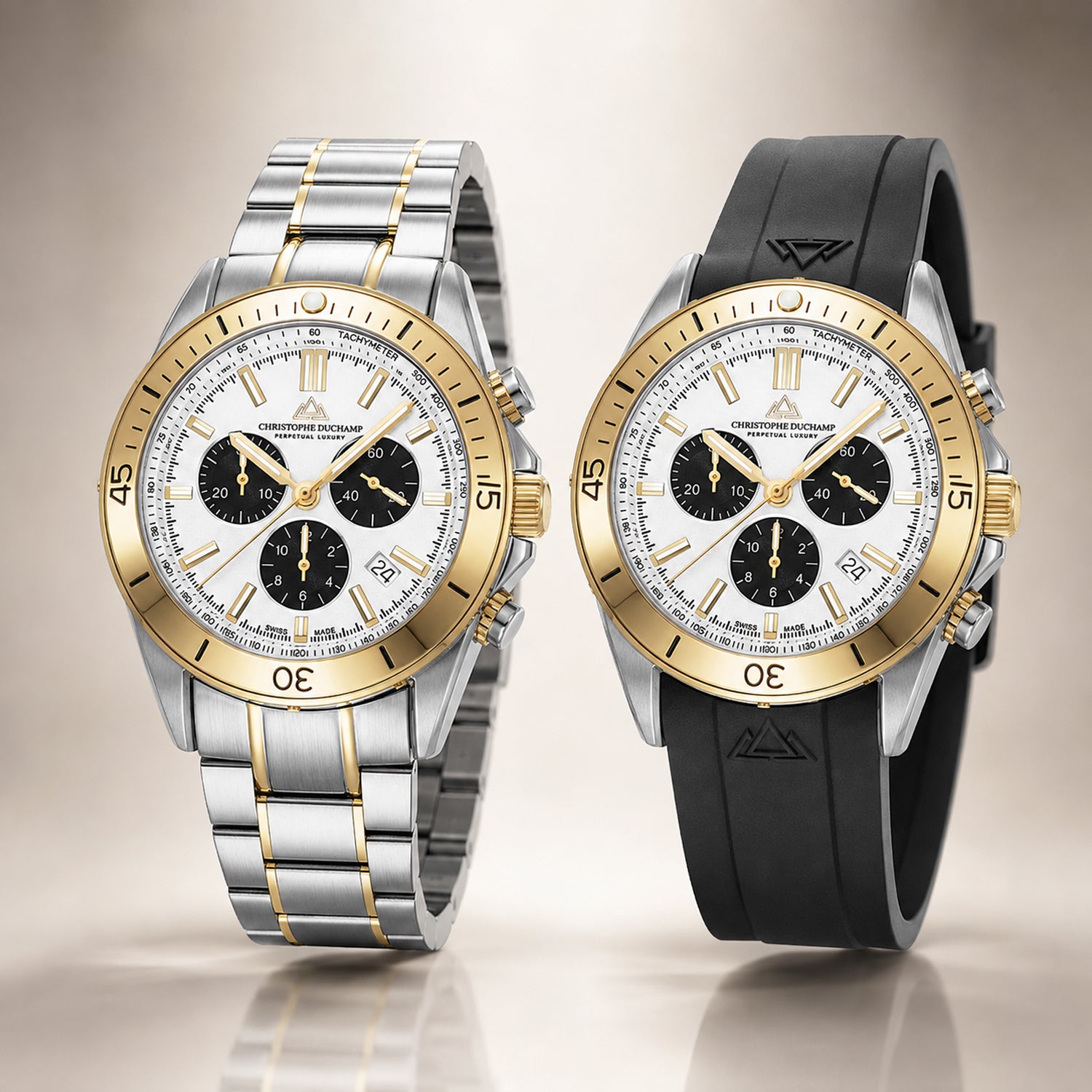 Christophe Duchamp Swiss Quartz Mens Watch in Stainless Steel - Silver_8478707