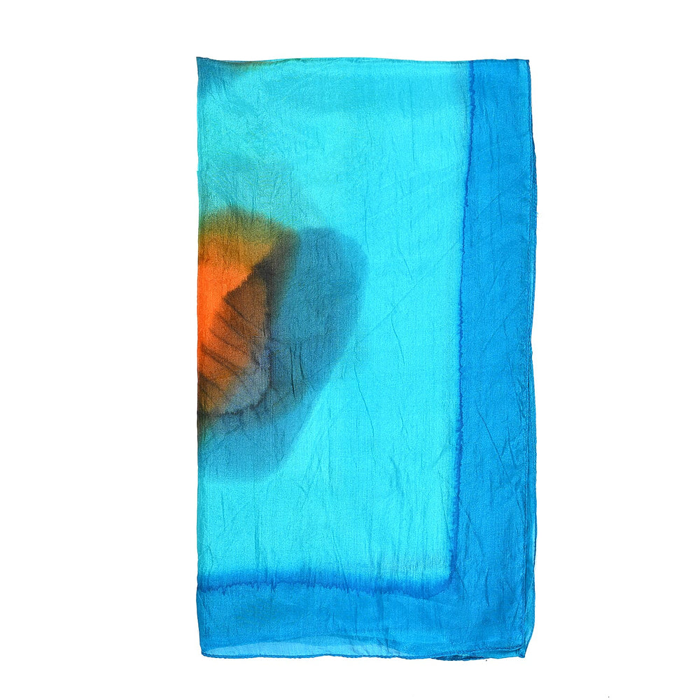 Valissiere Silk Printed Scarf (Size - One Size) - Blue