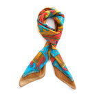 Valissiere Silk Printed Scarf (Size - One Size) - Yellow_8479231_3