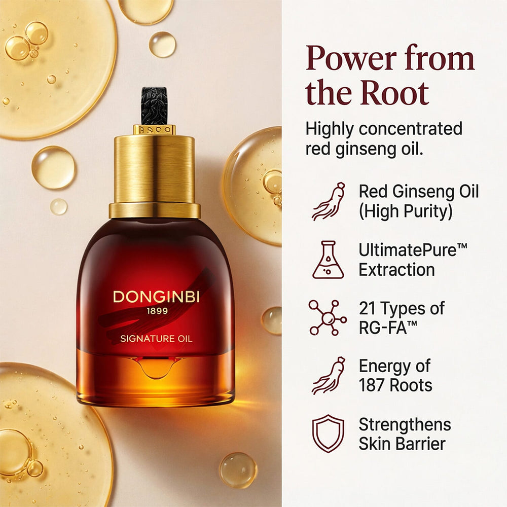 REVERSE THE SIGN OF AGEING WITH ONE DROP - DONGINBI 1899 Signature Oil - THE KOREAN REGIME SKINCARE- 15gm