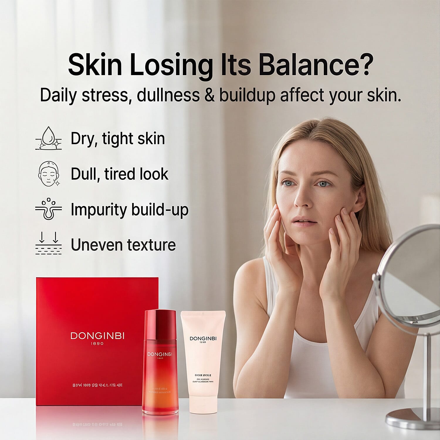 DONGINBI Single Essence (70ml) with Micro Cleansing Foam (50ml)