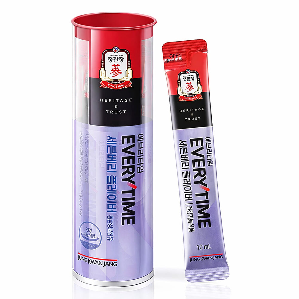 Jung Kwan Jang Korean Red Ginseng Everytime Seven Berry (7 Sticks - 10ml Each)