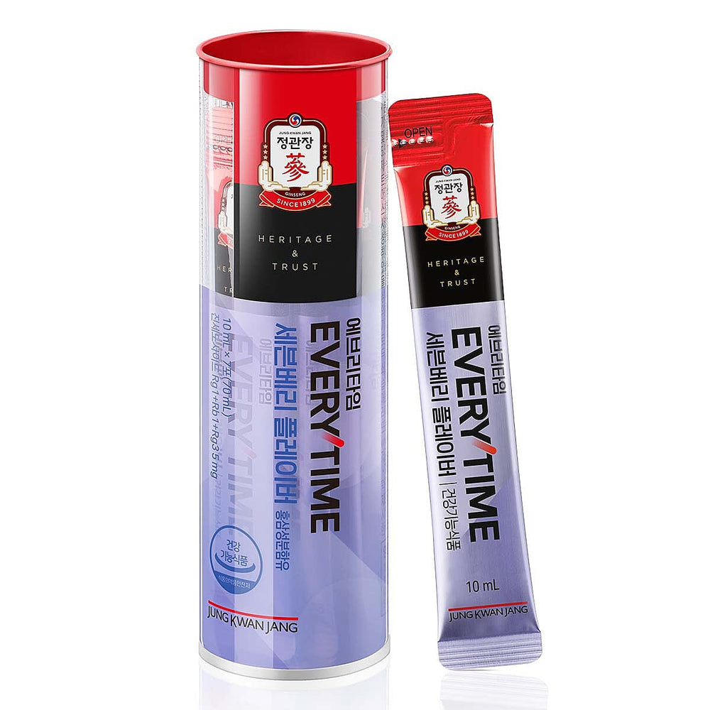Jung Kwan Jang Korean Red Ginseng Everytime Seven Berry (7 Sticks - 10ml Each)