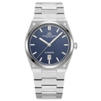 CHRISTOPHE DUCHAMP Attitude Auto Swiss Automatic 10ATM WR Blue Dial - Silver Case Mens Watch with Silver Stainless Steel Strap