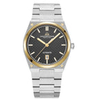 CHRISTOPHE DUCHAMP Attitude Auto Swiss Automatic 10ATM WR Black Dial - Two-Tone Case Mens Watch with Two-Tone Stainless Steel Strap