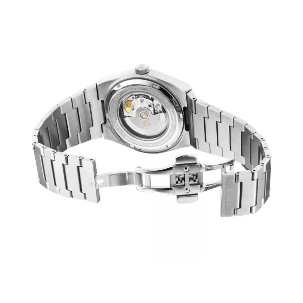 CHRISTOPHE DUCHAMP Attitude Auto Swiss Automatic 10ATM WR Black Dial - Two-Tone Case Mens Watch with Two-Tone Stainless Steel Strap