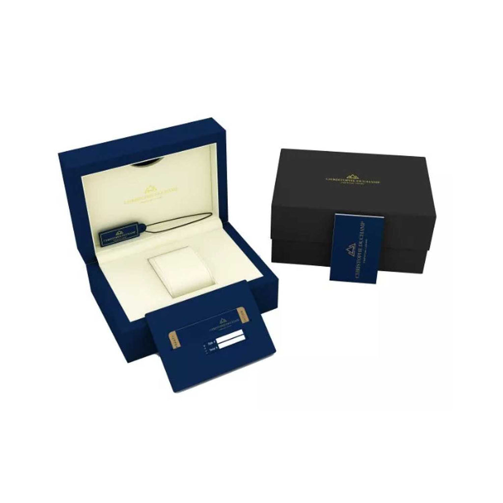 CHRISTOPHE DUCHAMP Attitude Auto Swiss Automatic 10ATM WR Black Dial - Two-Tone Case Mens Watch with Two-Tone Stainless Steel Strap