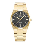 CHRISTOPHE DUCHAMP Attitude Auto Swiss Automatic 10ATM WR Black Dial - Gold Case Mens Watch with Gold Stainless Steel Strap