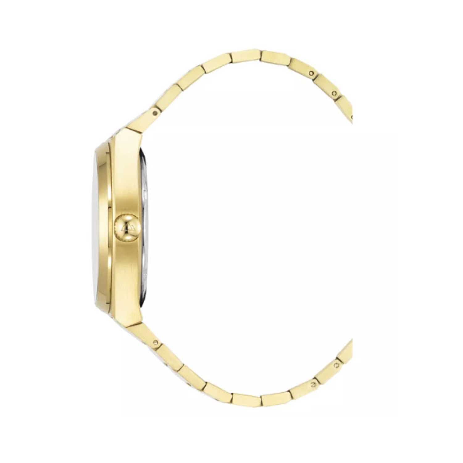 CHRISTOPHE DUCHAMP Attitude Auto Swiss Automatic 10ATM WR Black Dial - Gold Case Mens Watch with Gold Stainless Steel Strap